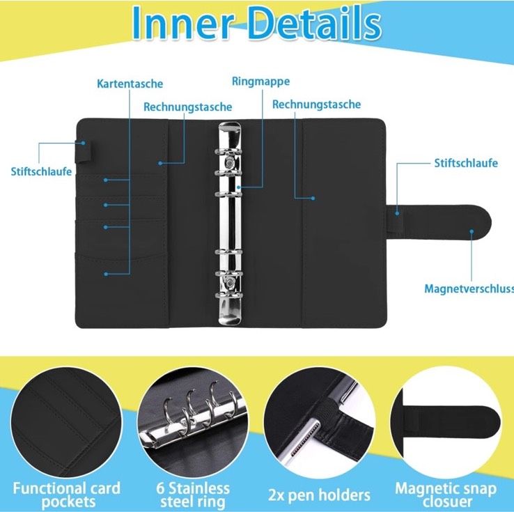 Budgetplaner A6, Geld-Organizer, Sparordner Geldumschlag in Wertach
