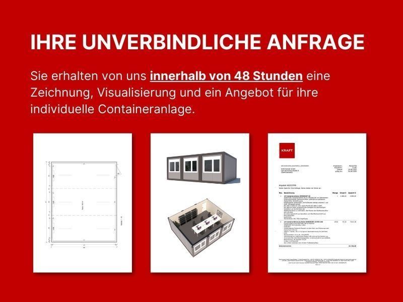 Bürocontaineranlage | Doppelcontainer (2 Module) | ab 26 m2 in Langenfeld