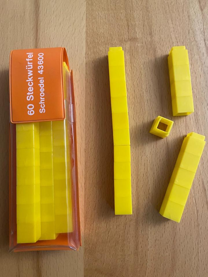 Lernmaterial Mathematik: 60 gelbe Steckwürfel – 1. Klasse - KiTa in Ober-Ramstadt