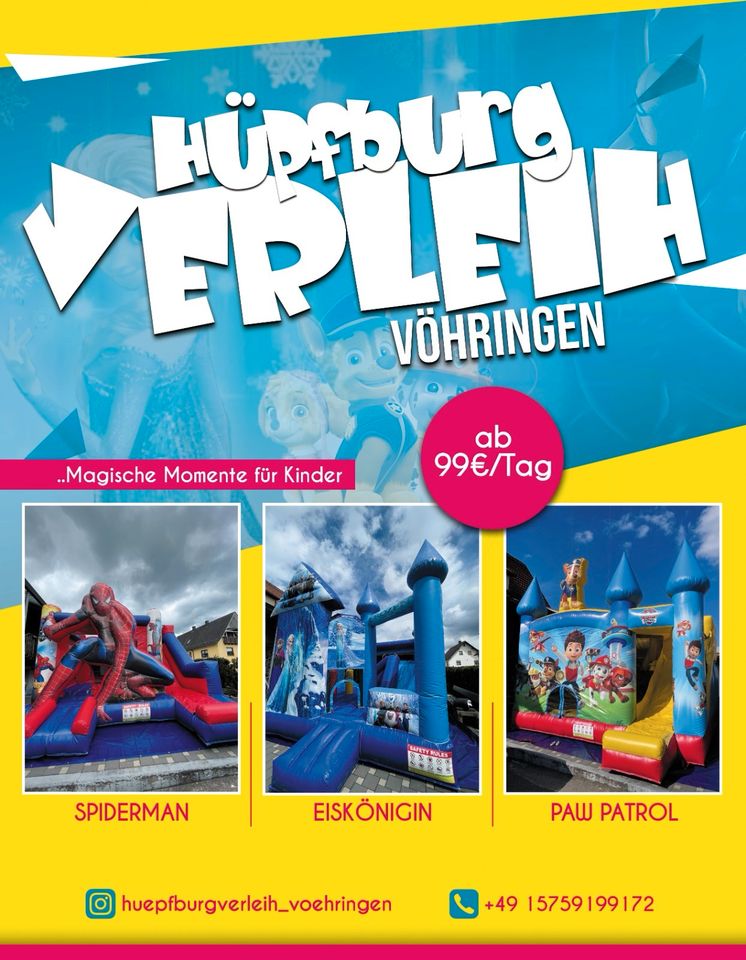 Spiderman Hüpfburg mieten / Hüpfburgverleih / Hüpfburg Vermieter in Vöhringen