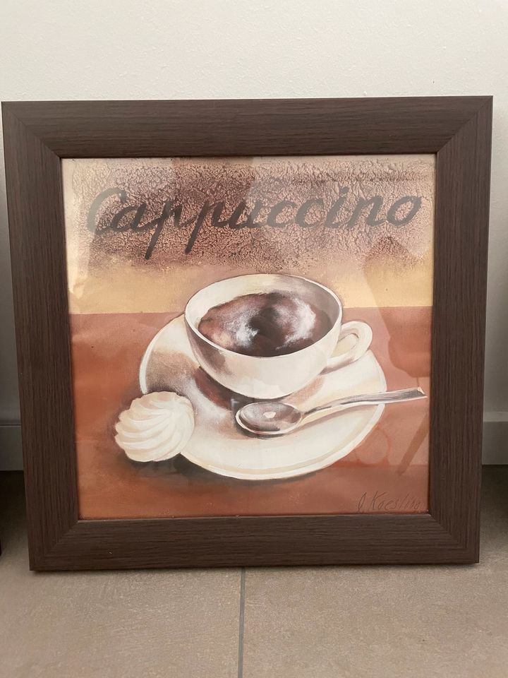 3 Wandbilder / Wandbilder Set Latte, Cappuccino, Espresso in Eltville