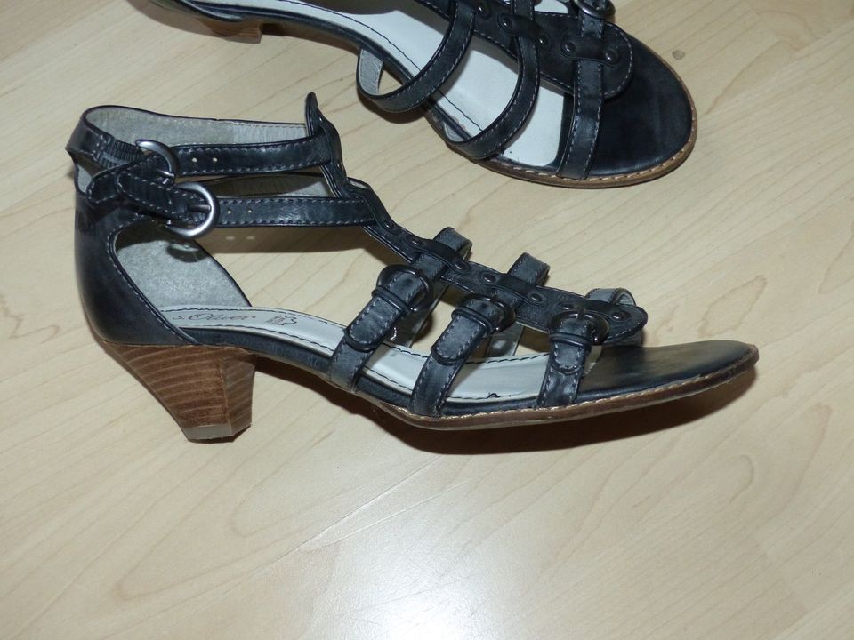 S. Oliver Absatzschuhe schwarz Gr. 39 Schuhe Sommer Riemchen in Hünxe