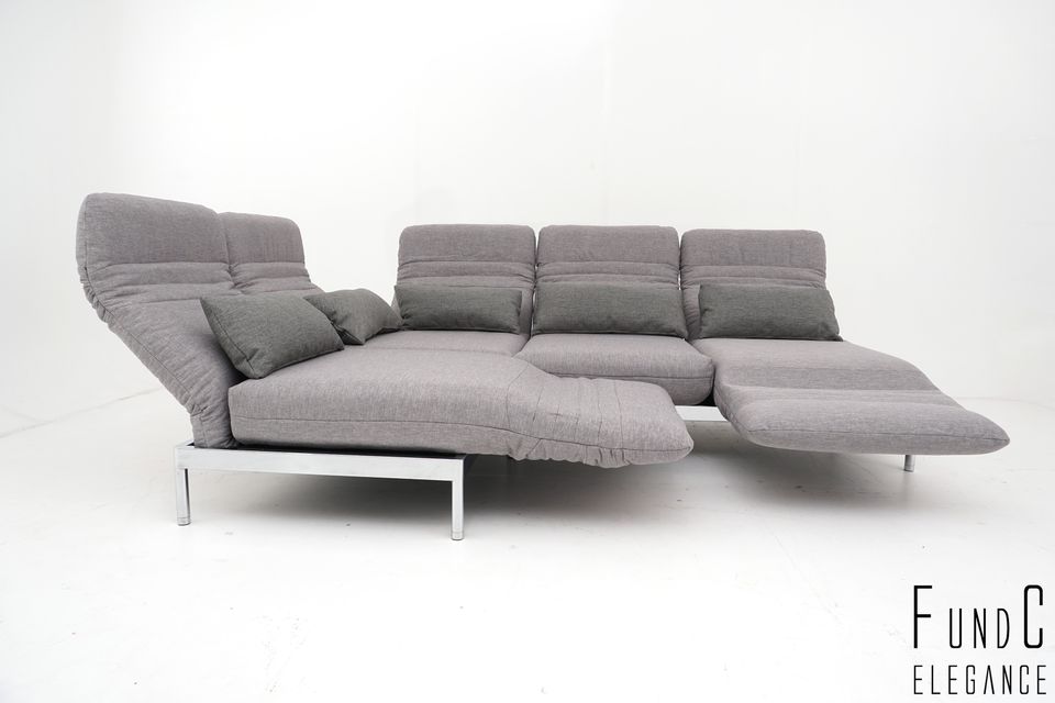 Rolf Benz Plura 380 Relaxsofa Couch Sofa Ecksofa Stoff grau in Unna