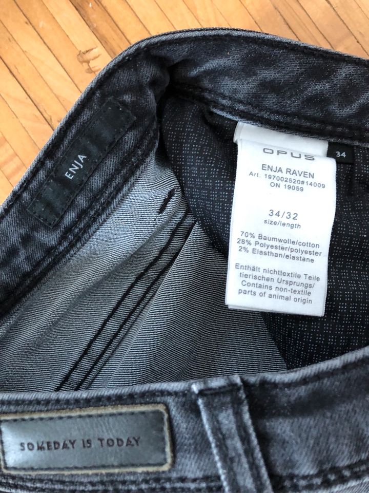Opus Jeans, Gr. 34/32, Enja , schwarz/grau in Kirchheim unter Teck