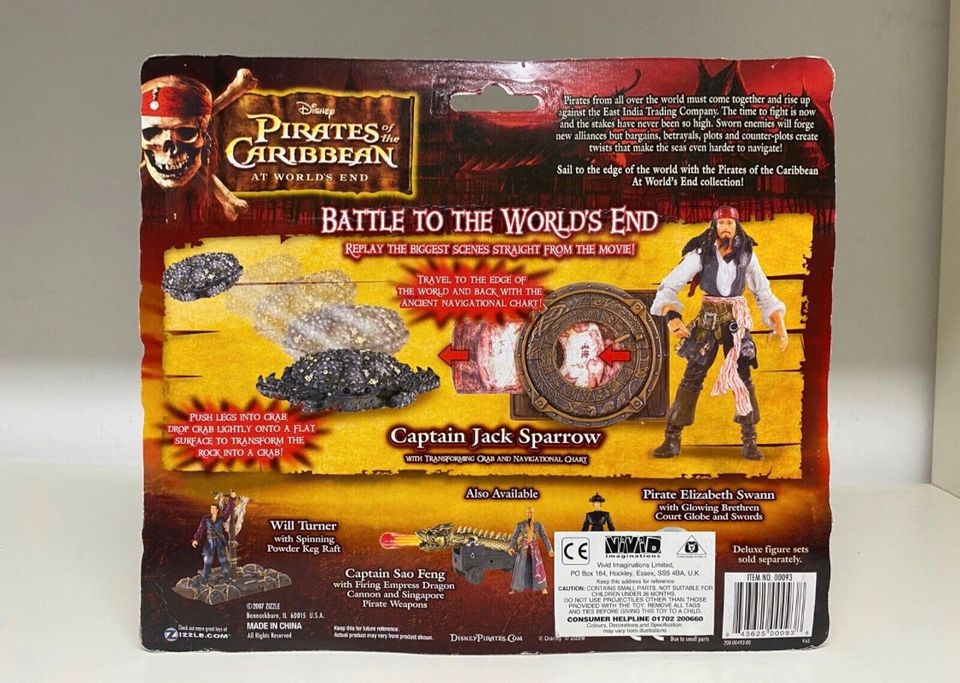 2007 Pirates Caribbean Worlds End Deluxe Jack Sparrow Neu 4“ 10cm in Petersberg