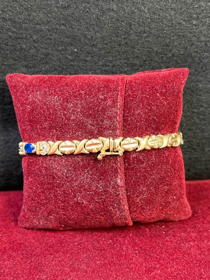 GOLD ARMBAND 14k 585 18,8cm L 0,5cm B 12,44g GG AU in Berlin