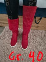 Rote Stiefel Gr.40 zu verkaufen Nordrhein-Westfalen - Detmold Vorschau