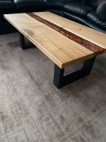 Couch Tisch massive Holz Platte mit Epoxidharz Eiche Niedersachsen - Dinklage Vorschau