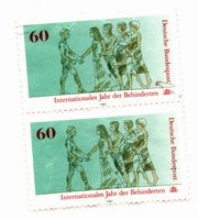 Ungestempelte Doppel-Briefmarke Behindertenjahr 1981 Bayern - Kirchham Vorschau