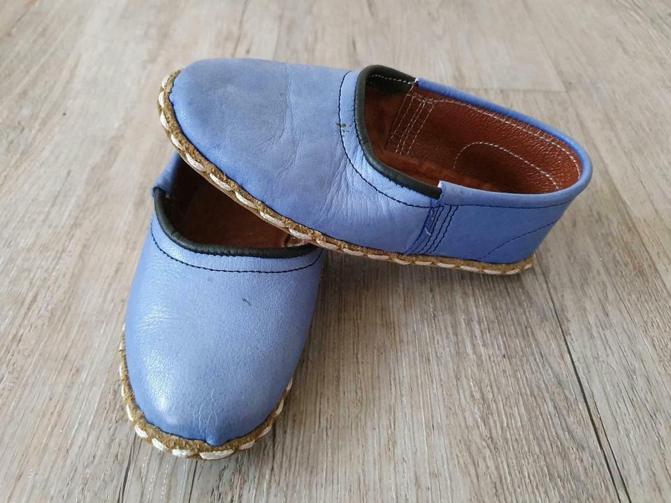 Ballerinas in Blau für Mädchen Gr. 24, echtes Leder in Blaichach
