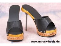 3618 unisex-heels; neue high heels gr. 46; echtholz, echtleder! Hessen - Limeshain Vorschau