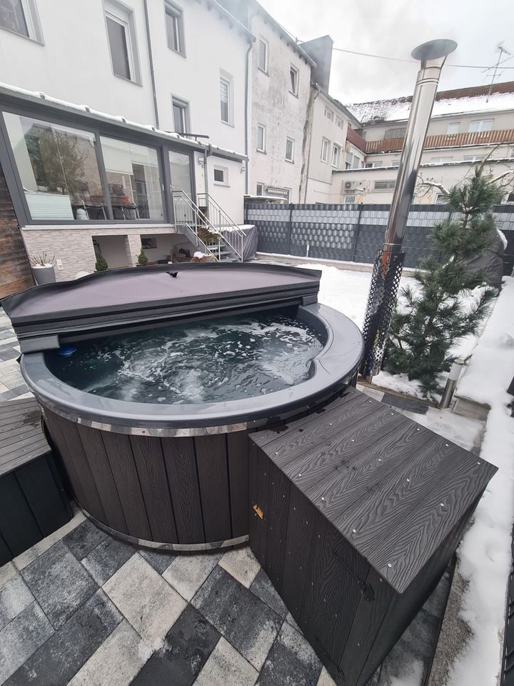 BADEFASS /HOT TUB /Whirlpool DELUXE XL aus WPC 220cm für 6 Per. in Rheinbach