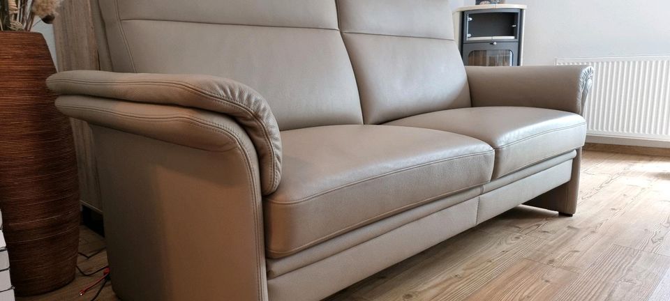 Gepade 3 Sitzer Sofa Couch Leder in Lage