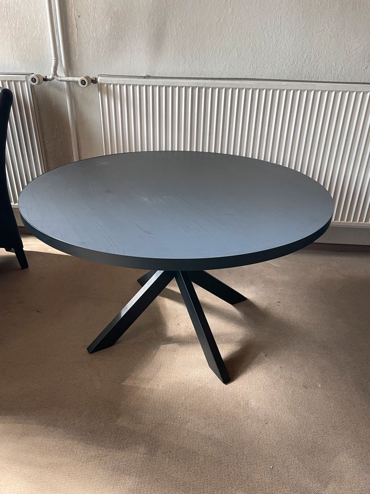 Esstisch Esszimmer Tisch rund schwarz 150cm Durchmesser in Bad Oeynhausen