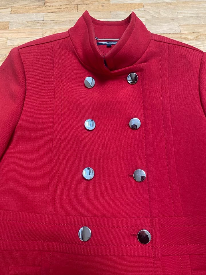 Tommy Hilfiger Mantel Jacke doppelreihig rot Größe S in Riegel