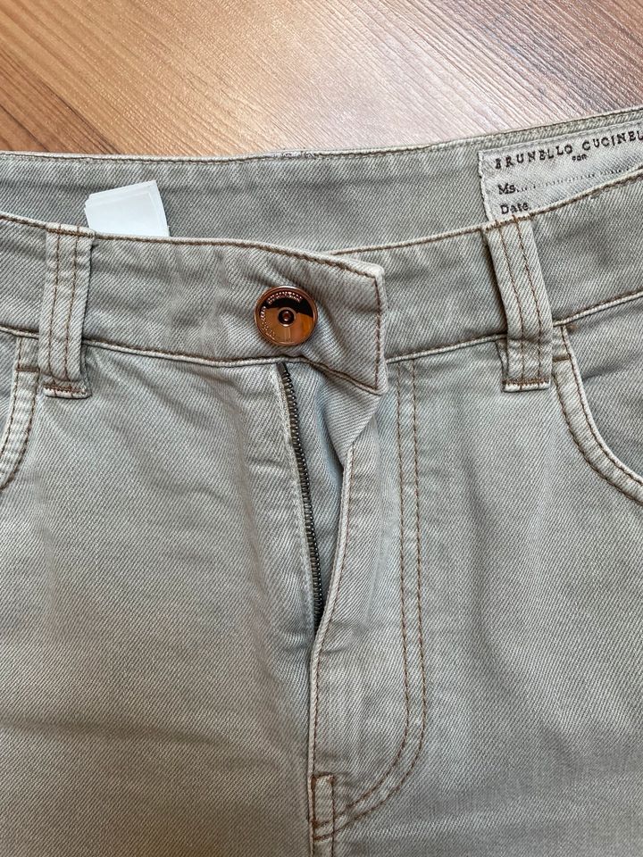 Brunello Cucinelli Jeans taupe Damen IT 40 in Kelkheim