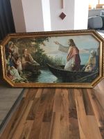 Antikes Heiligenbild mit goldfarbenen Holzrahmen 108x59cm Bayern - Bad Füssing Vorschau