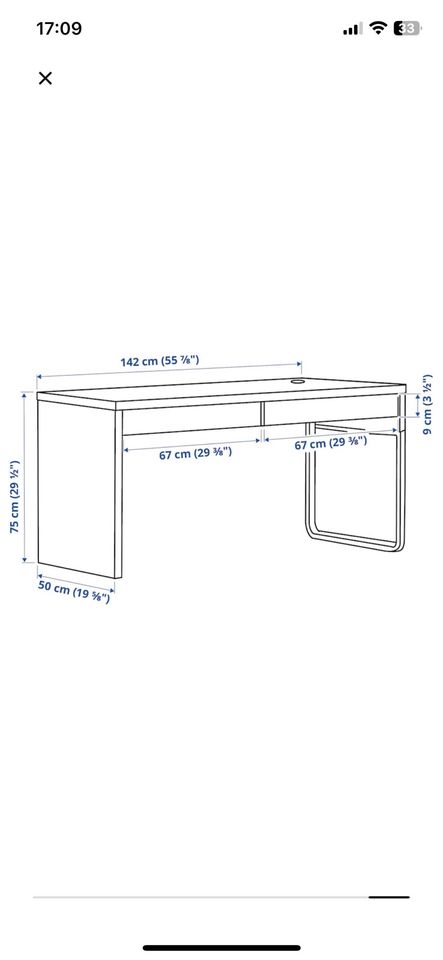 Ikea Schreibtisch Micke weiß in Troisdorf