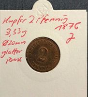 2 Pfennig, 1876 J,Kupfer Roßleben-Wiehe - Wiehe Vorschau