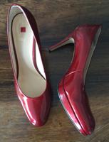 Högl High Heels Pumps rot Bordeaux gold 10cm Absatz 42,5 8,5 Lack Nordrhein-Westfalen - Bottrop Vorschau