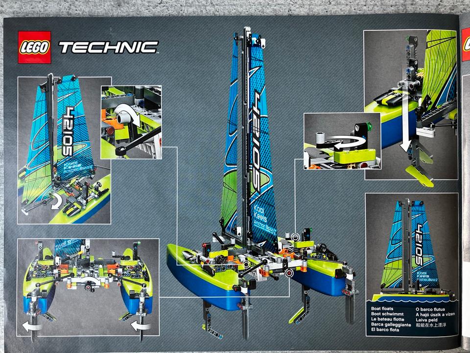 Lego Technic Katamaran 42105 Hubschrauber Boot 3-1 Set-komplett in Fulda
