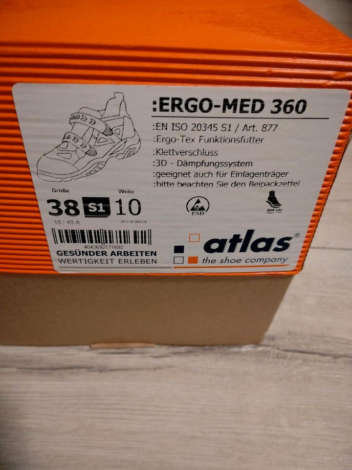Atlas Sicherheitsschuhe  NEU gr.38 Ergo-Med 360 in Ettlingen