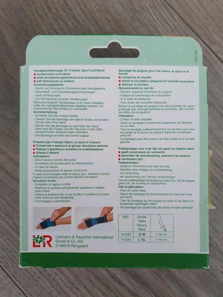 Ratioline Handgelenkbandage S/M - Bandage Handgelenk in Hannover