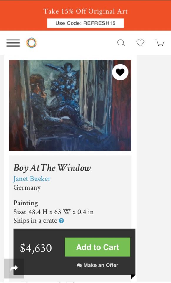 XXL Gemälde modernes Ölbild Junger Mann Boy Unikat in Frankfurt am Main