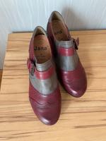 Jana, Pumps, Gr. 39, Gr.6 H, 100 % Comfort, grau/rot, Leder Rheinland-Pfalz - Bassenheim Vorschau