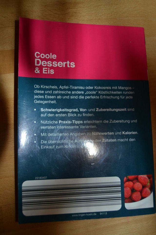 Rezeptbuch "Coole Desserts & Eis" von Lingen Verlag in Obersontheim