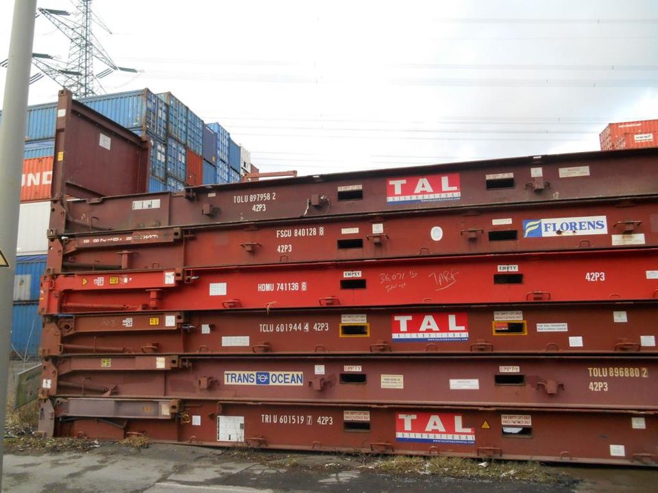 40 Fuß Flatrack Flat Rack klappbar Container Plattform in Hamburg