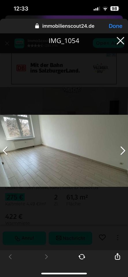 Suche Nachmieter für 2 Raum Wohnung in Chemnitz