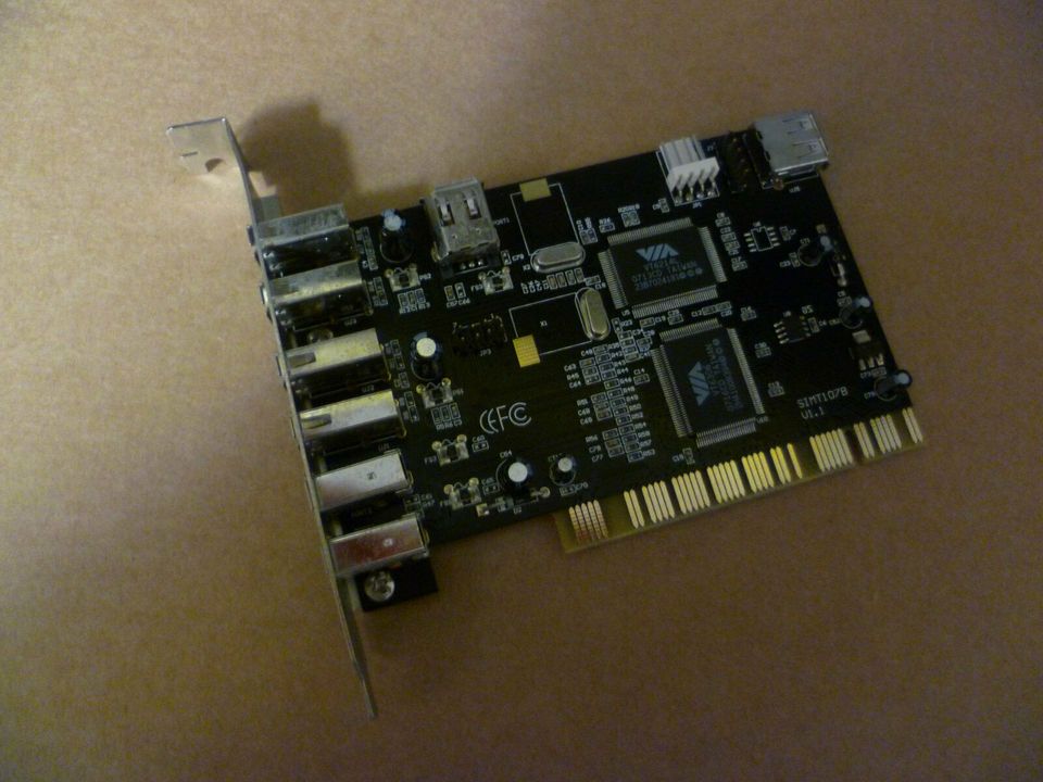 VIA PCI 5 Port USB 2.0 & 3 Port 1394 Firewire Combo Card SIMT107B in Suthfeld 