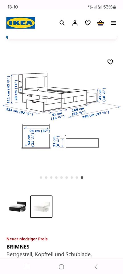 Bett mit Ikea in Hamburg