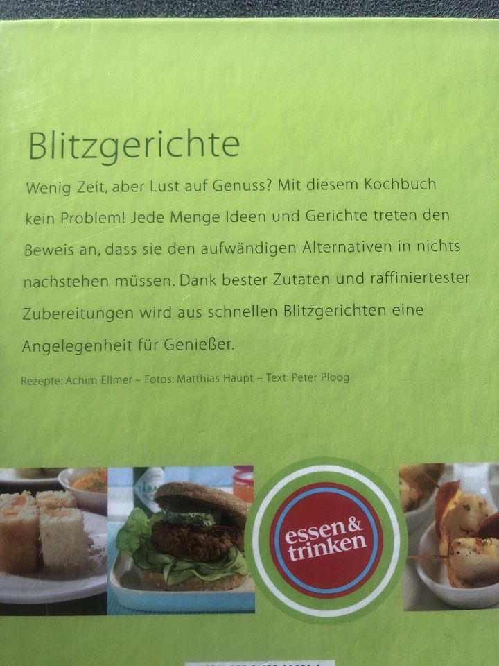 Kochbuch Blitzgerichte Achim Ellmer in Essen