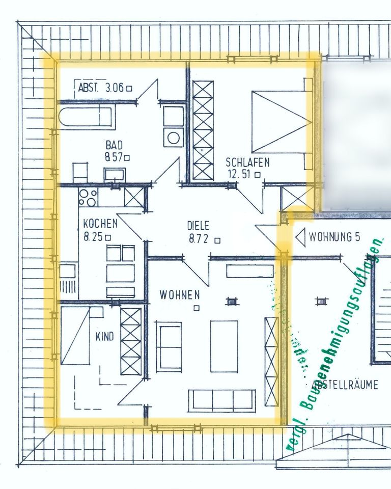 Gemütliche 3 Zimmer Wohnung im Dachgeschoss in Steinheim in Steinheim