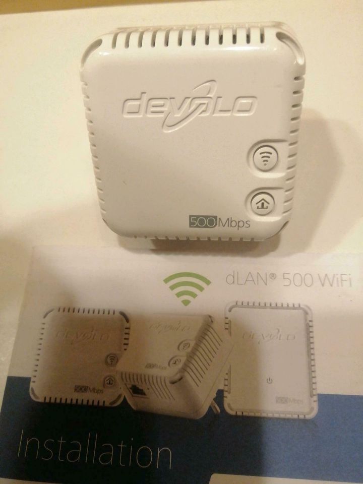 Devolo dLAN 500 WiFi Single, Einzeladapter WLAN Internet über Str in Norderbrarup