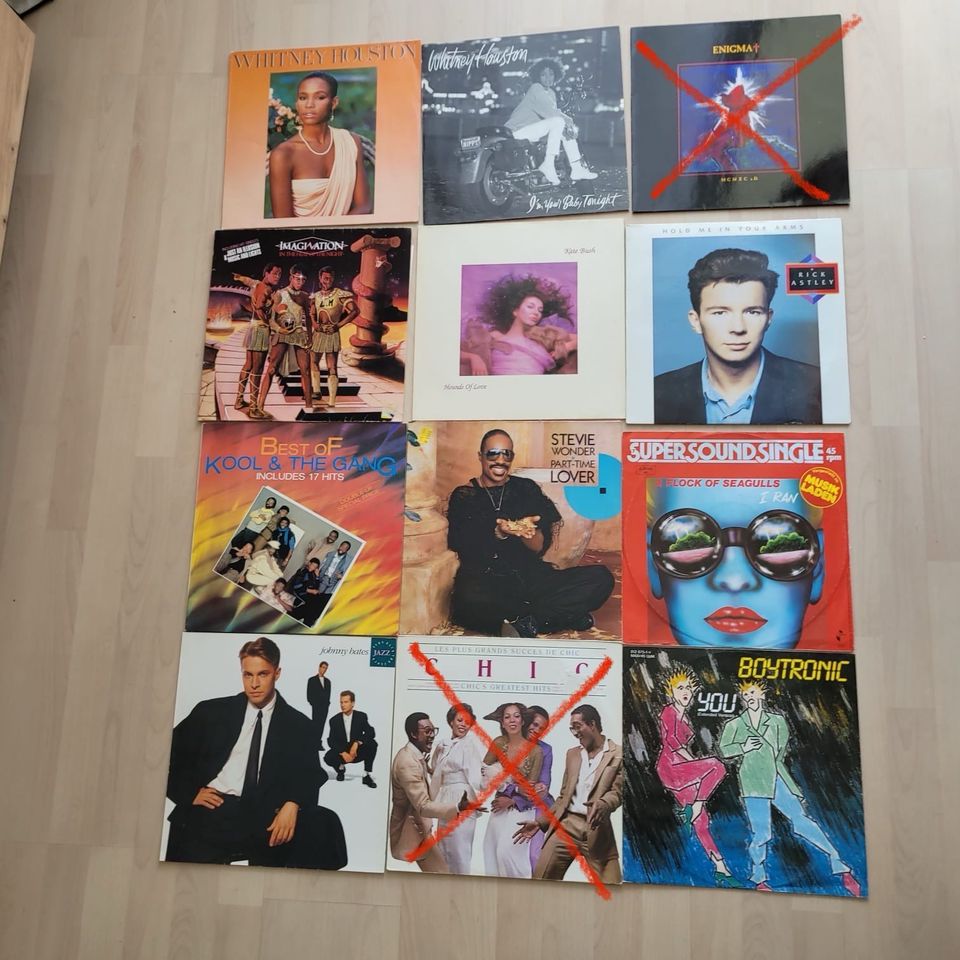 Sammlung Vinyl Platten Rick Astley, Whitney Houston uvm. - TOP! in Teltow