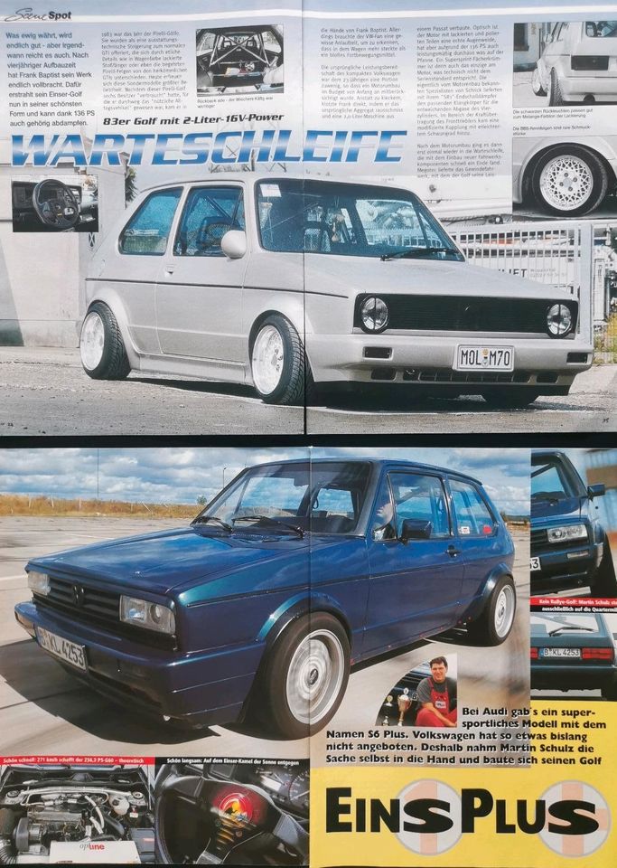 VW Golf 1 Teil 1 Tuning Berichte GTI 16V Breit G60 BBS Turbo VAG in Hanau