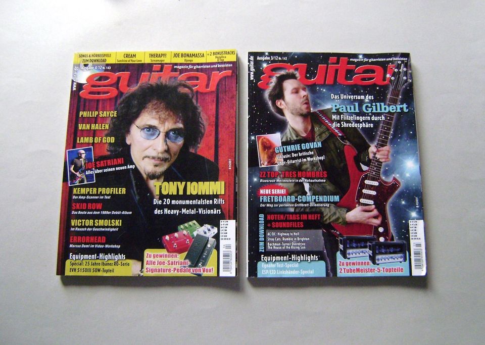 Guitar Magazin Heft 3/12 und 4/12 - Musik Tony Iommi Paul Gilbert in Hamburg