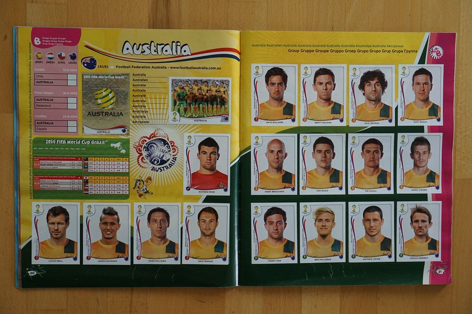 Panini WM 2014 Brasil Sticker Weltmeisteralbum vollständig in Nersingen