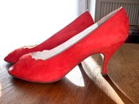 Exklusive Peep Toe Pumps, Knitten Heel, 8 cm, Tomatenrot, 40,5 Bayern - Gmund Vorschau