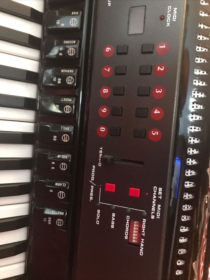 Akkordeon Bugari 120 inklusive MIDI + Video in Handorf