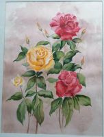 Aquarell "Rosen" von Hans Richartz, Solingen ca. 40x30 cm Nordrhein-Westfalen - Solingen Vorschau