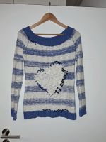 Leichter pullover desigual L blau weiß mit ❤️ herz Bayern - Buttenwiesen Vorschau