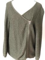 Joop Strickjacke cardigan Grün Oliv Khaki Reißverschluss 40 boho Frankfurt am Main - Seckbach Vorschau