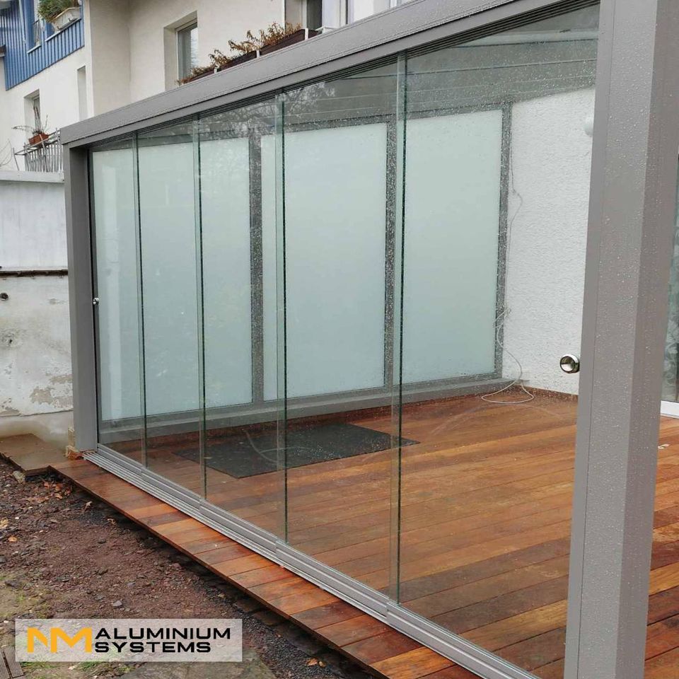 TOP ANGEBOT!Glasschiebewand Glaswand Glasschiebetür 6 m x 2,5 m in Nauheim