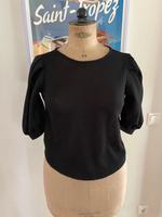Mango Bluse Shirt crop top Puffärmel schwarz S 36 NEU Harburg - Hamburg Neugraben Vorschau