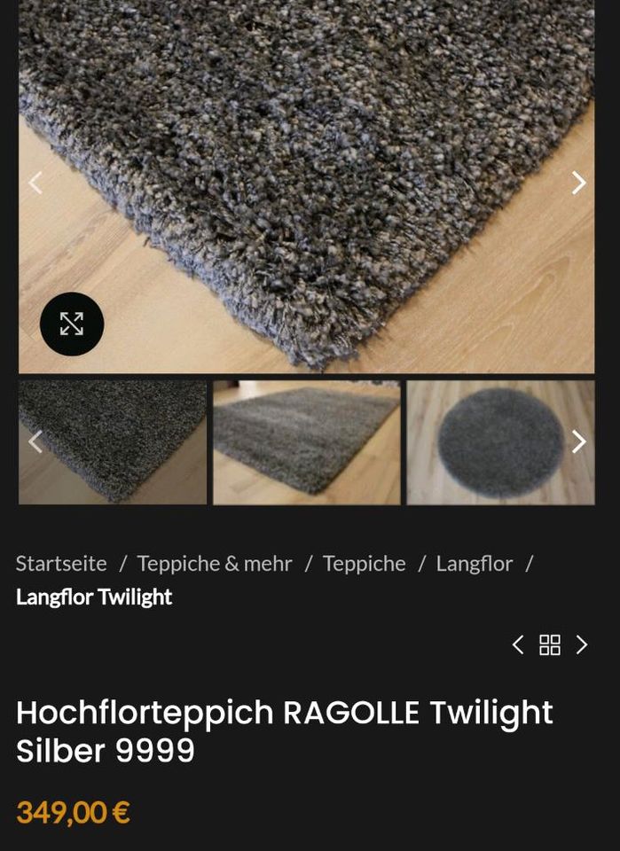 Hochflor Teppich Twilight 200 x 250 in Buttenwiesen