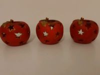 3 Keramik-Äpfel Windlicht Weihnachtsdekoration Nordrhein-Westfalen - Oberhausen Vorschau